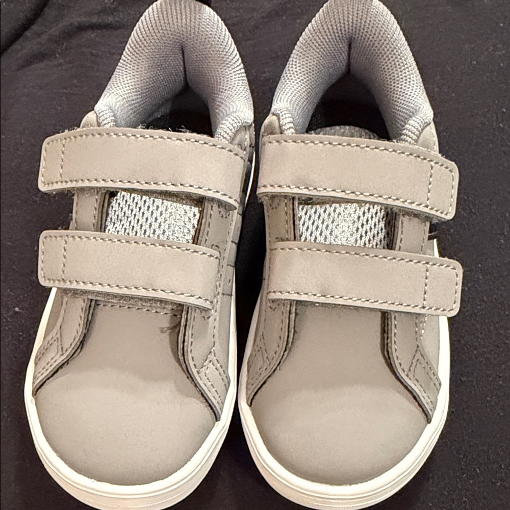 adidas Gray Kids Sneakers with Velcro